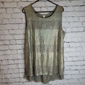 Metallic Sleeveless Top
